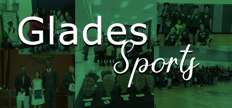 Banner that says "Glades Sports"